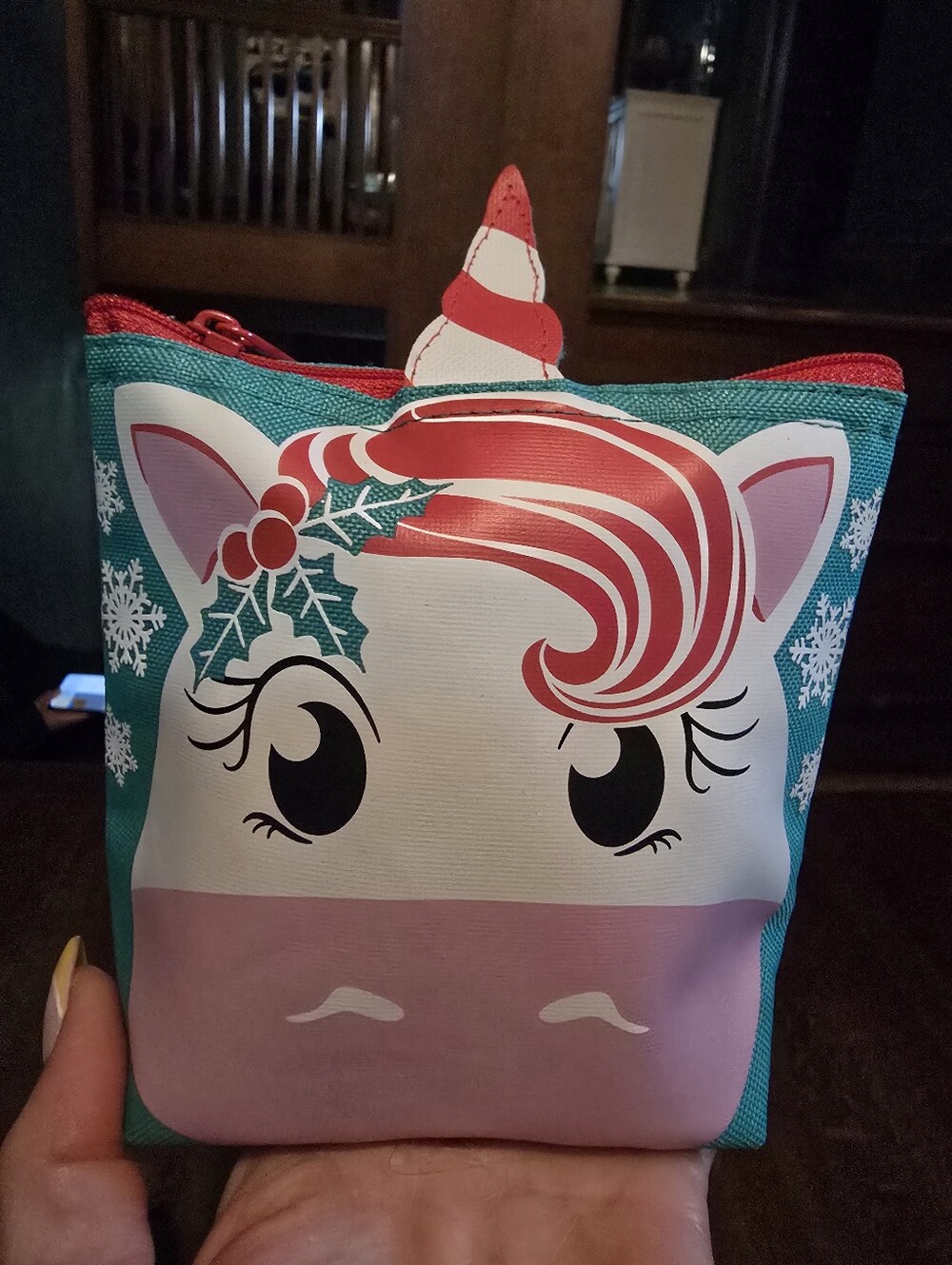 Thirty One 31 Cool Zip Snacker - Holiday Unicorn